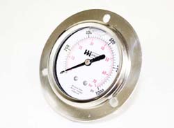 GAUGE 0-1000PSI W/1/4BACKCONN
