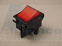 SWITCH ROCKER RED ILLUM DPST