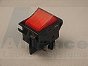 SWITCH ROCKER RED ILLUM DPST