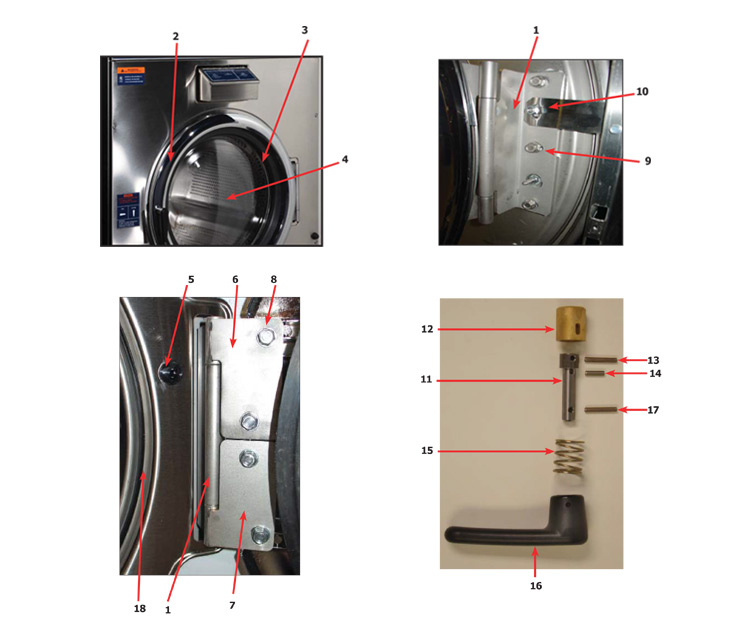 Dexter T-900 Large Door And Hinge Group