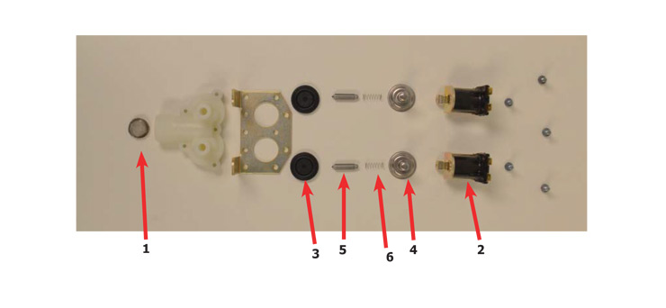 Dexter T-1450 Express Water Inlet Valve Breakdown