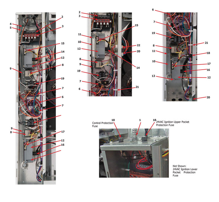 Dexter 30X2 Stacked Dryer - Control Assembly Group